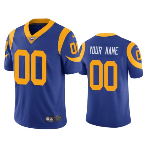 Men's Los Angeles Rams ACTIVE PLAYER Custom 2019 Blue 100th Season Vapor Untouchable Limited Stitched NFL Jersey
